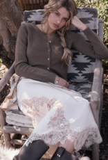 MIXED LACE MIDI SKIRT
