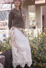 MIXED LACE MIDI SKIRT