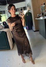 Lace silk top