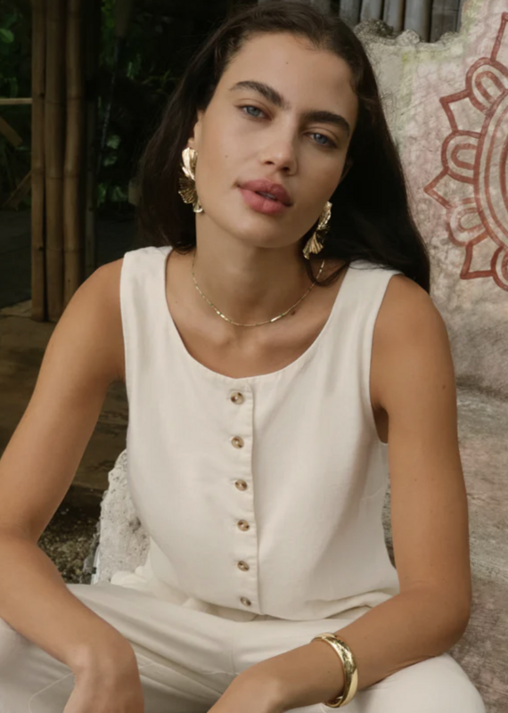 Roman Linen Vest