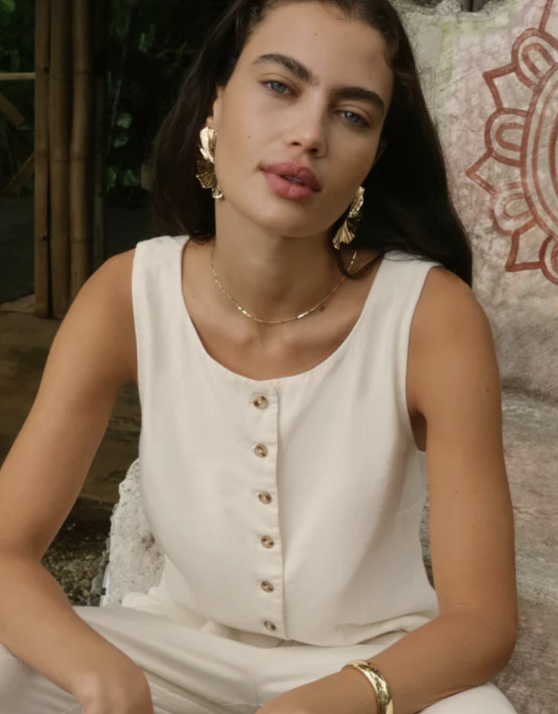 Roman Linen Vest