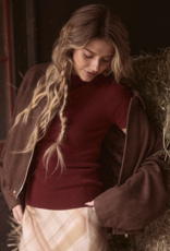 Faux Suede Bomber Jacket