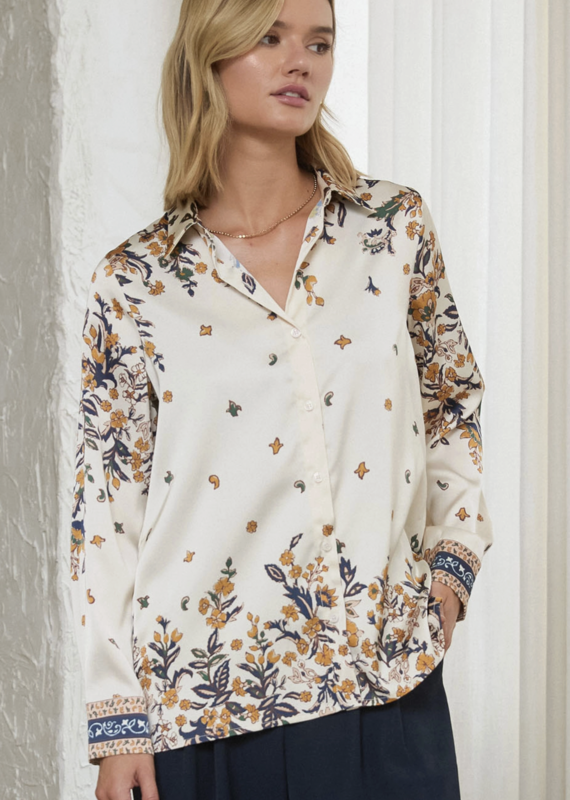 Floral Print Button Down