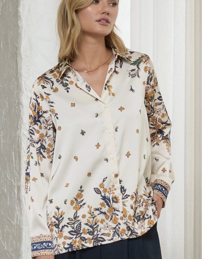 Floral Print Button Down
