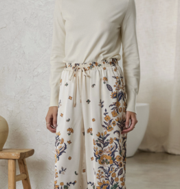 Floral Print Satin Pant