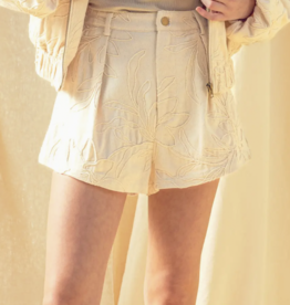 Floral Ecru shorts
