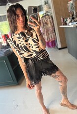 Lace Leather Shorts