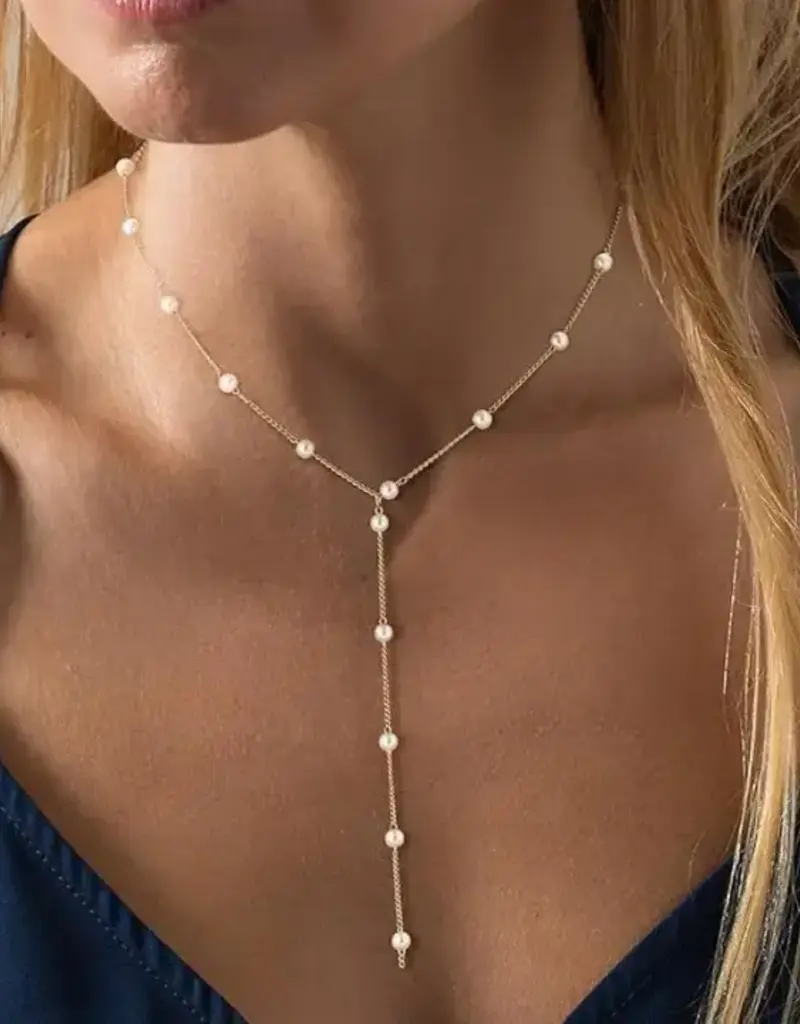 Pearl Y Necklace
