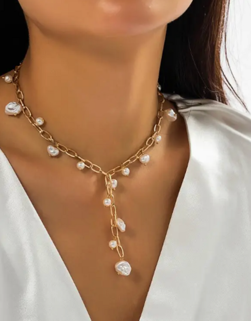 Boho Pearl Necklace
