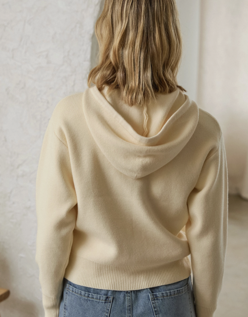 Zip-up hooded sweater