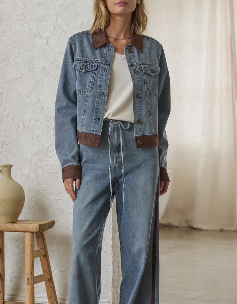 Contrast Denim Jakcet