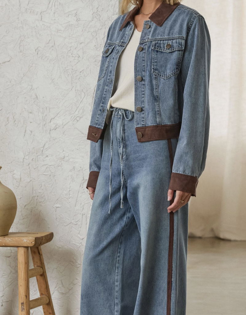 Contrast Denim Jakcet