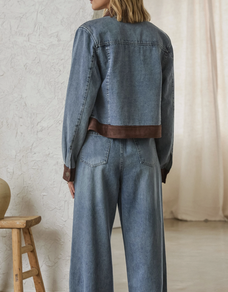 Contrast Denim Jakcet