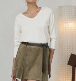Ivory V-Neck Sweater