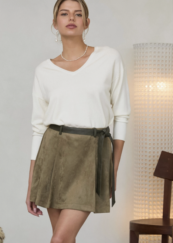 Ivory V-Neck Sweater