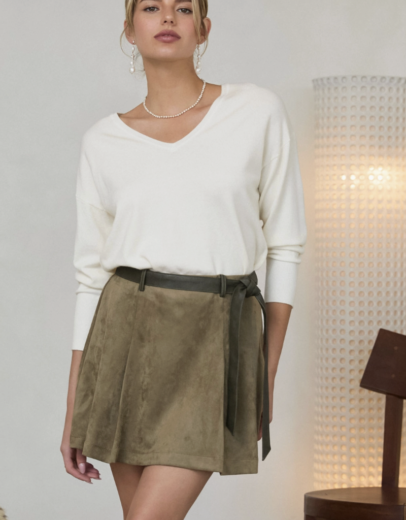 Ivory V-Neck Sweater