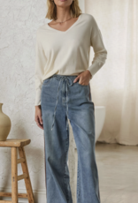 Denim Pants with Contrast