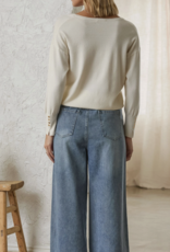 Denim Pants with Contrast