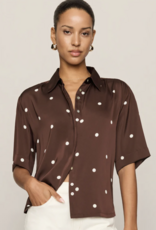Mari Button Up Dot Top