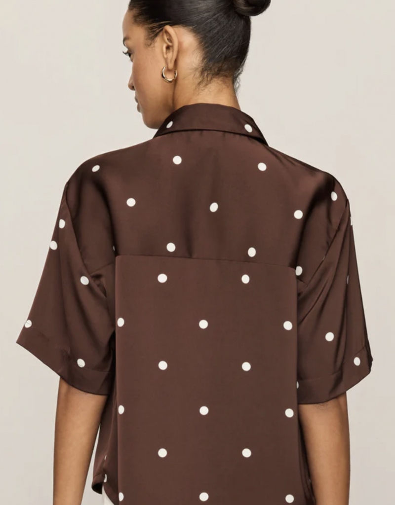 Mari Button Up Dot Top