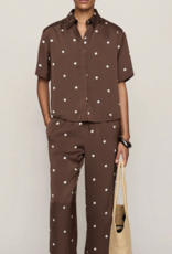 Mari Button Up Dot Top
