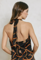 Chain Cowl Neck Top