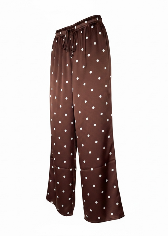 Lara Dot Pant Chocolate Cherry
