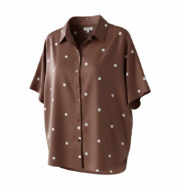 Mari Button Up Dot Top