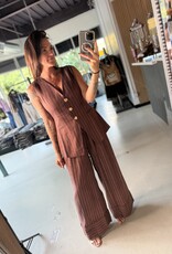 Stripe Wide Leg Pant