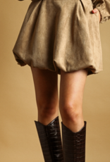 Suede Bubble Skirt