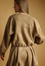 Suede Bubble Skirt