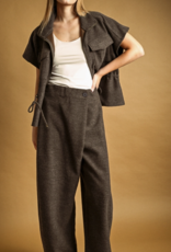 UNBALANCED BUTTON PLACE PANTS