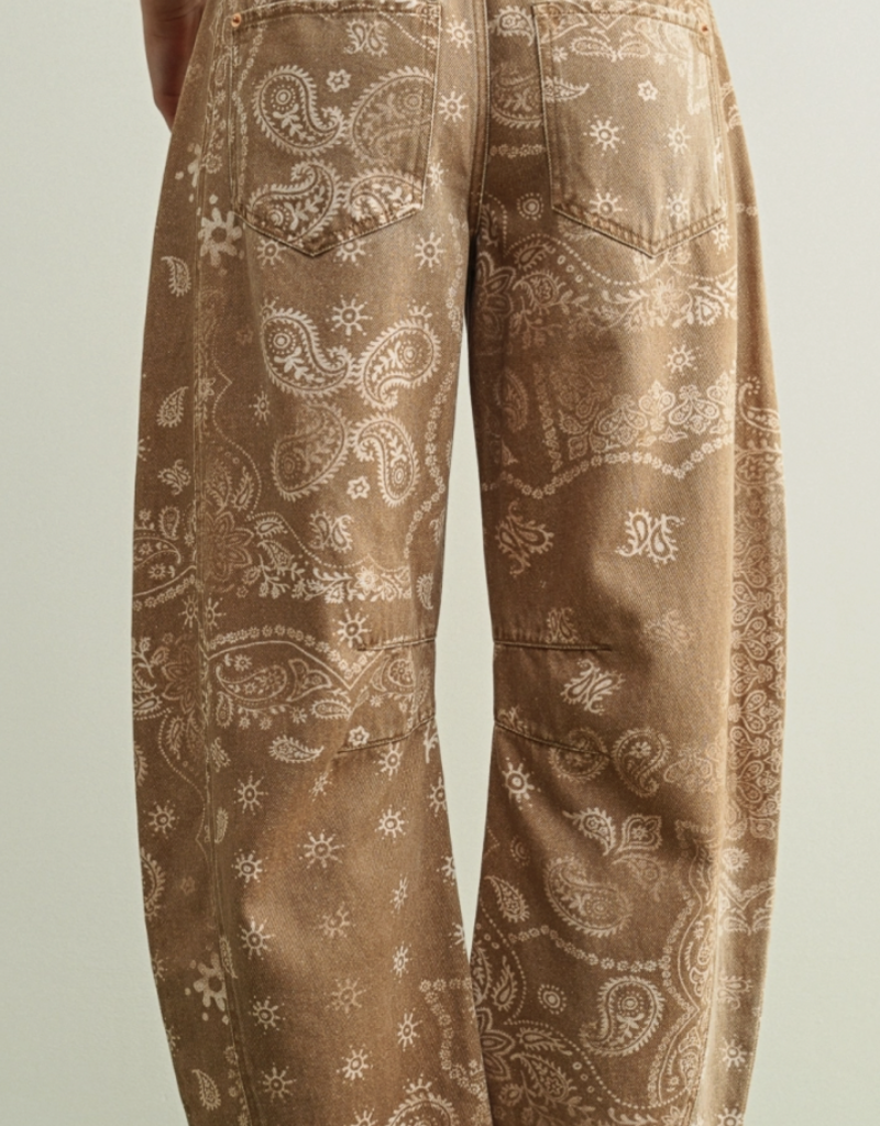 Paisley Print Denim