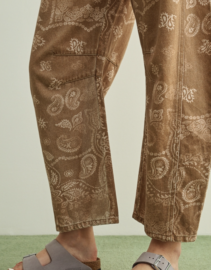 Paisley Print Denim