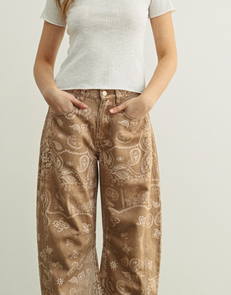 Paisley Print Denim