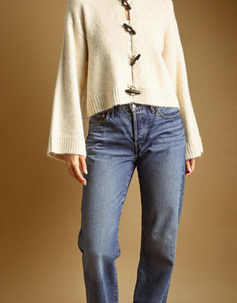 SWEATER CARDIGAN WITH TOGGLE BUTTON DETAIL