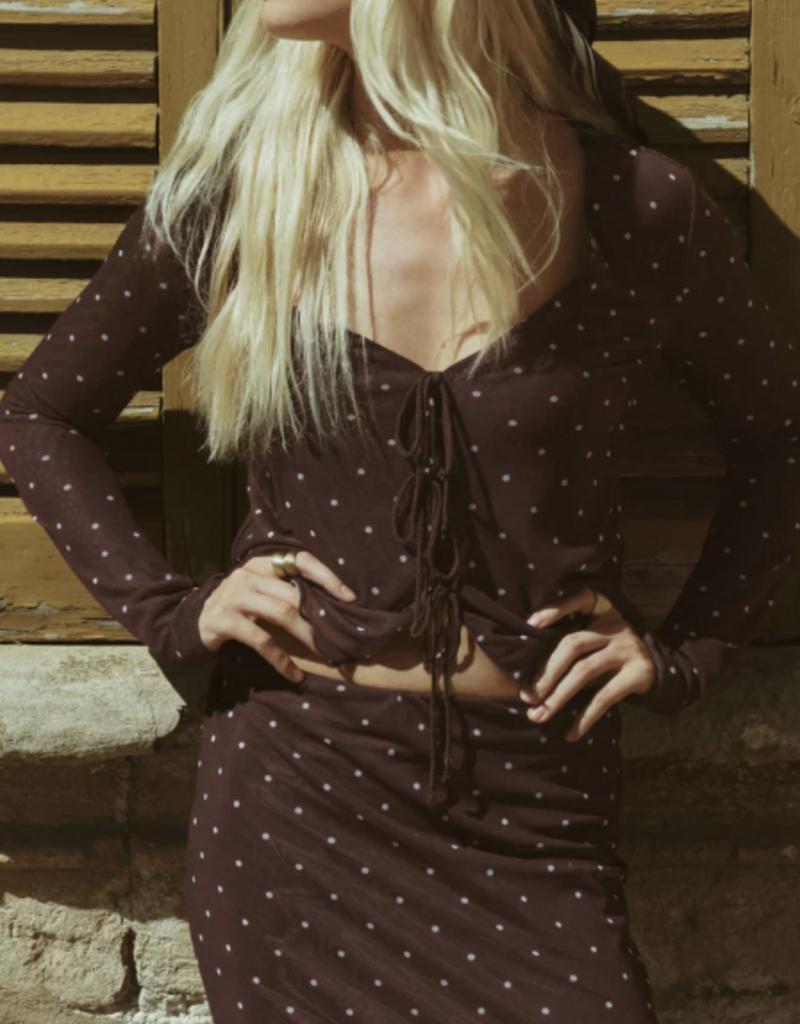 Amara Polka Dot Mesh Top