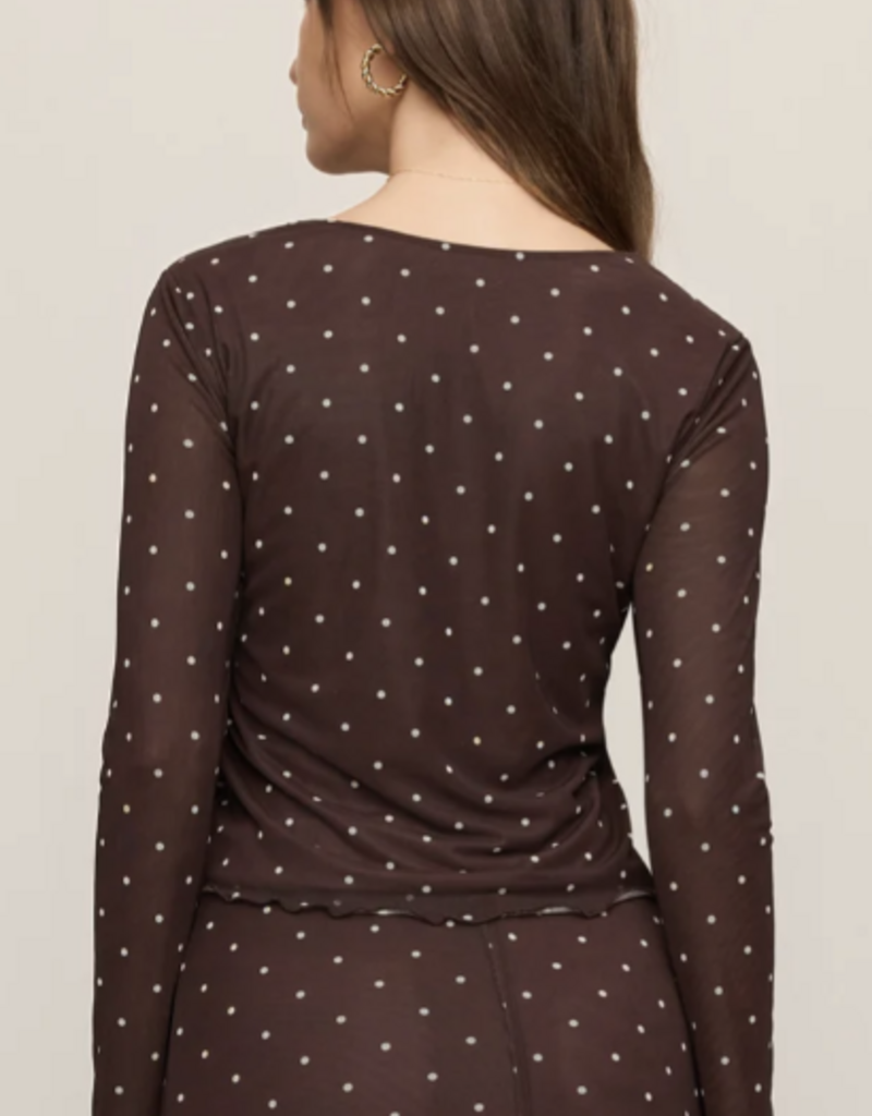Amara Polka Dot Mesh Top