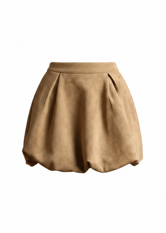 Suede Bubble Skirt