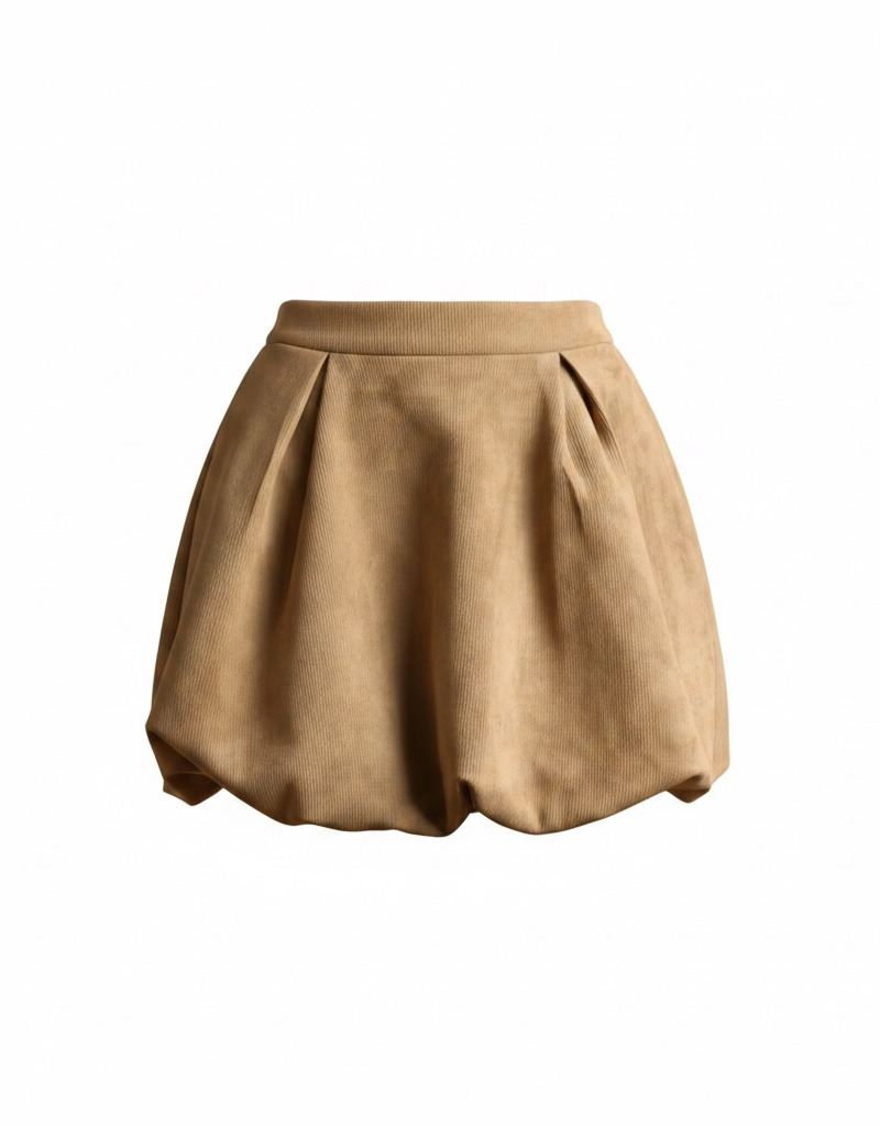 Suede Bubble Skirt