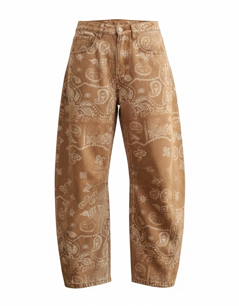 Paisley Print Denim