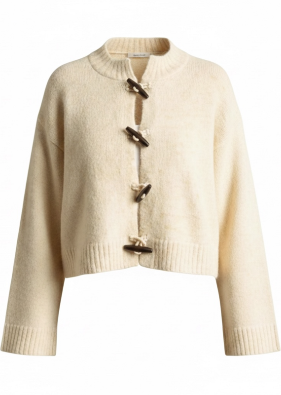 SWEATER CARDIGAN WITH TOGGLE BUTTON DETAIL