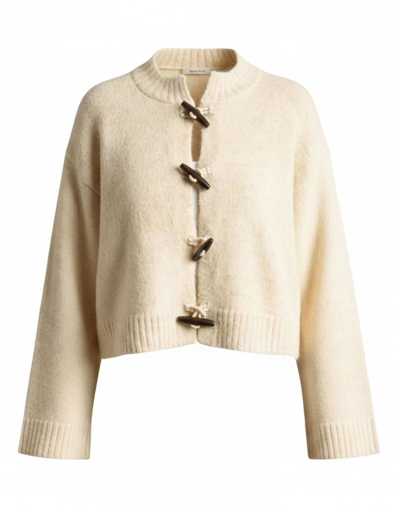 SWEATER CARDIGAN WITH TOGGLE BUTTON DETAIL