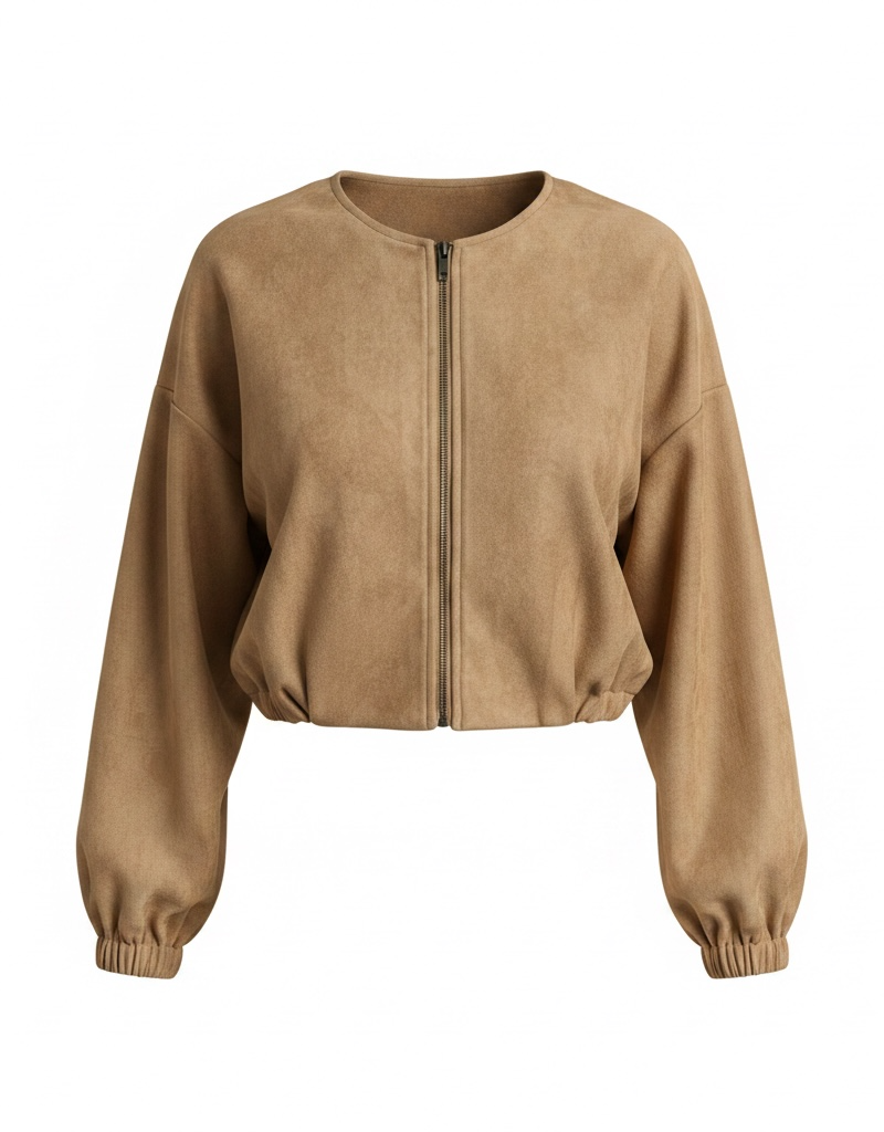 Suede Pleated Jacket