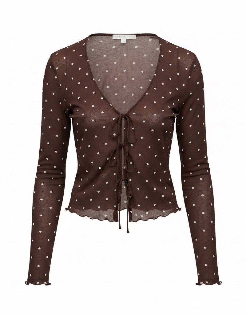 Amara Polka Dot Mesh Top