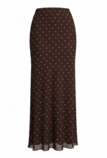 Eda Polka Dot Mesh Midi Skirt