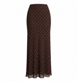 Eda Polka Dot Mesh Midi Skirt