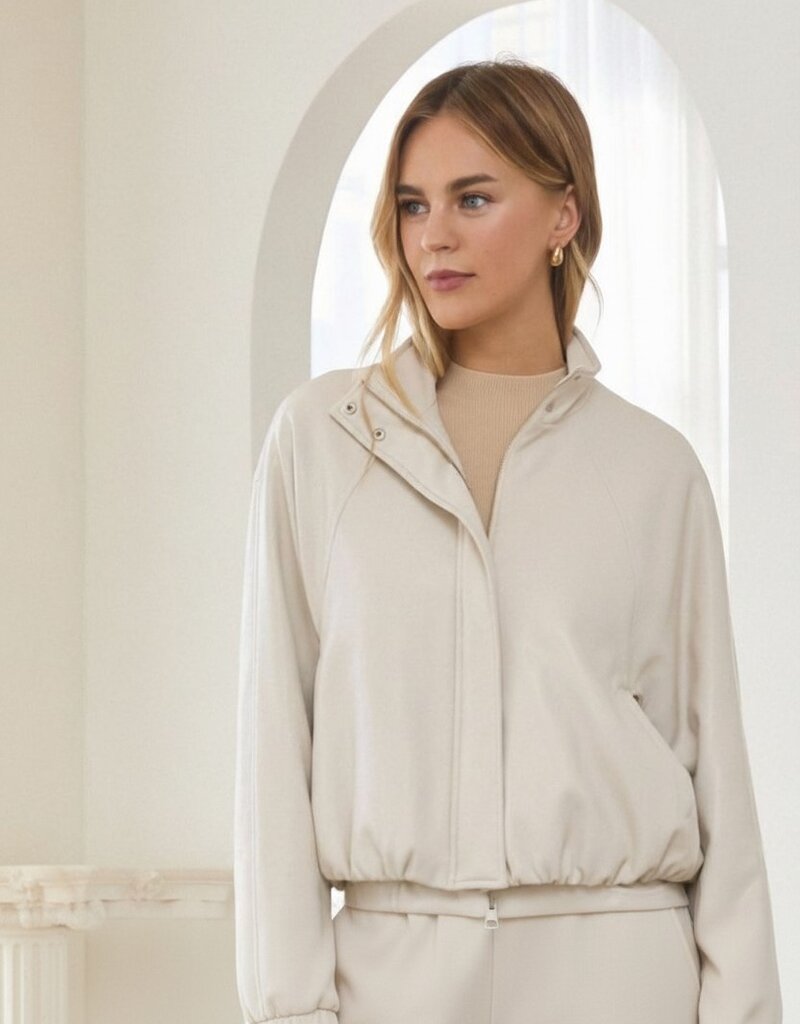 Faux Leather Bomber