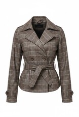 Cropped Plaid Jacket