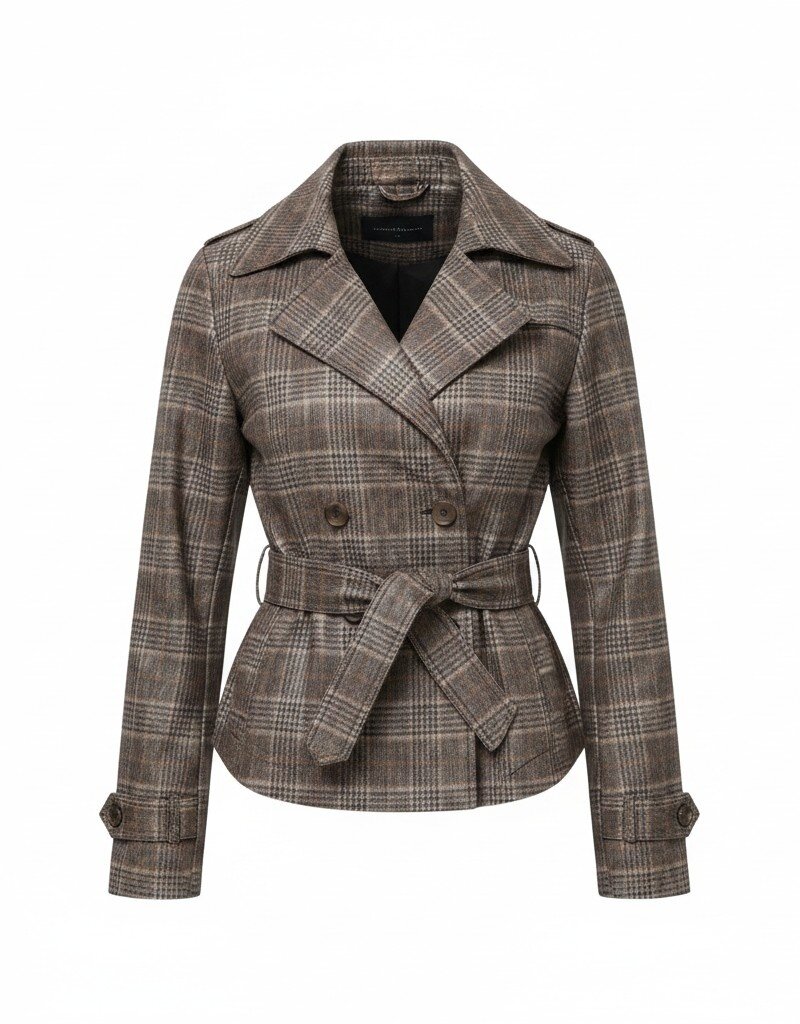 Cropped Plaid Jacket